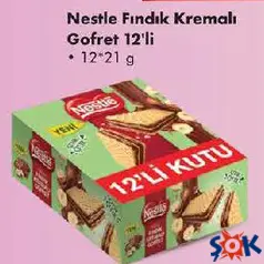 NESTLE FINDIK KREMALI GOFRET 12'Lİ